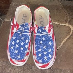 Womens American Flag Hey Dudes